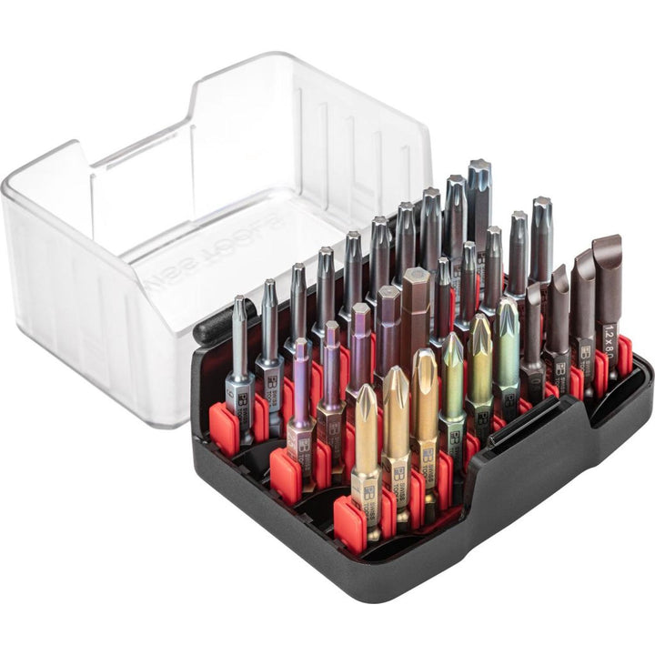 PB Swiss Tools PB E6.990 Precision Bit Set in Practical Bit Box, 30 Pieces