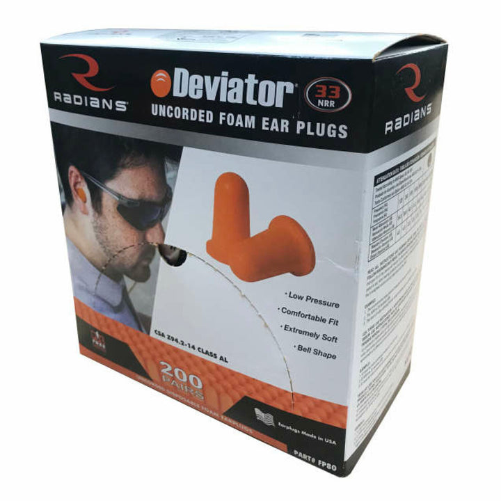 Radians FP80 Deviator 33 Disposable Foam Earplugs - Uncorded