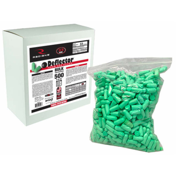 Radians FP90-B500 Deflector Foam Uncorded Earplug Dispenser Refill - 500 Pair
