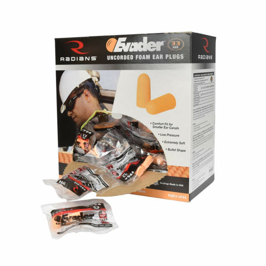 Radians FP94 EVADER 33 Disposable Foam Earplugs - Uncorded