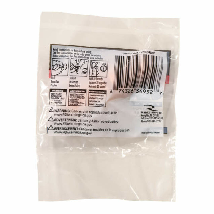 Radians FP94 EVADER 33 Disposable Foam Earplugs - Uncorded
