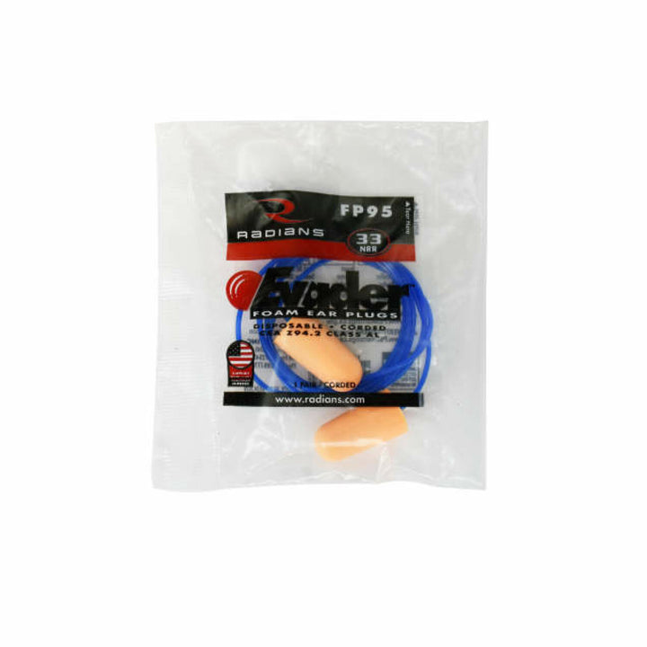 Radians FP95 EVADER 33 Disposable Foam Earplugs - Corded