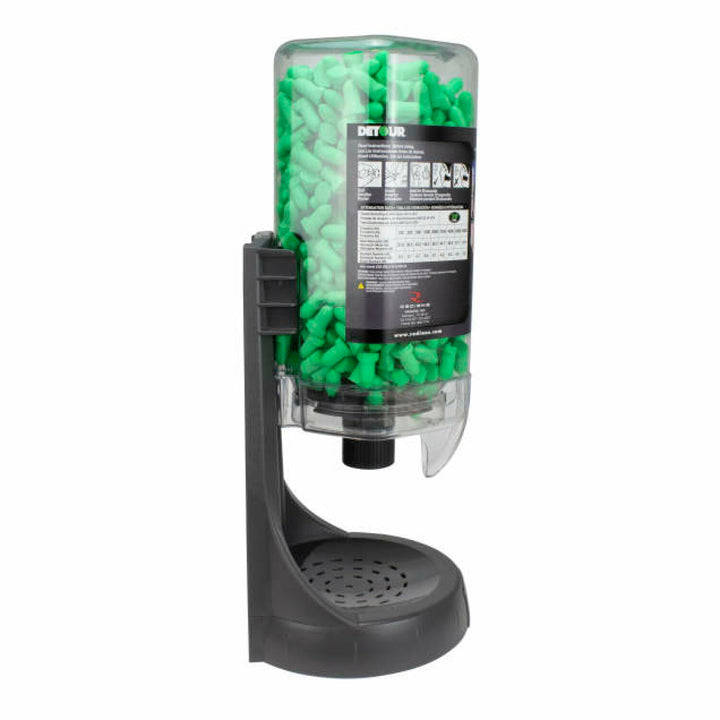 Radians FPD-500L30 Refillable Dispenser with Detour 32 Earplugs - 500 Pair