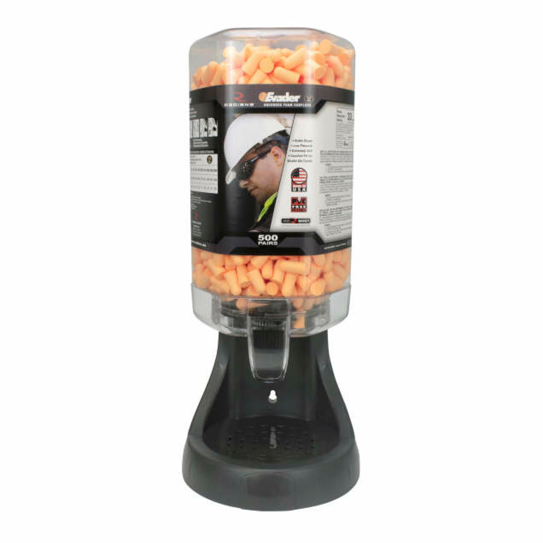 Radians FPD-500L94 Refillable Dispenser with EVADER FP94 Plugs - 500 Pair