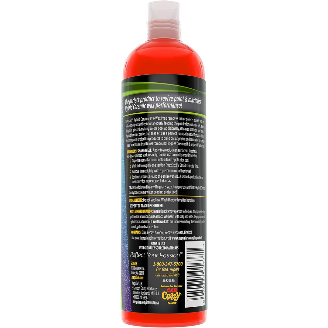 Meguiar's G220416 Hybrid Ceramic Pre-Wax Prep, 16 .oz