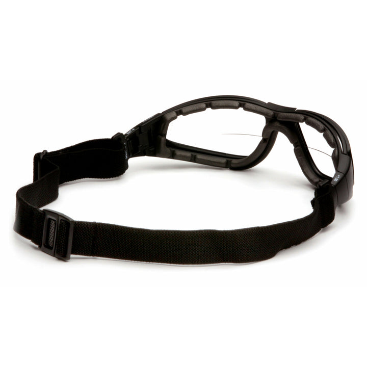 Pyramex GB4010STR15 XSG Reader - Clear +1.5 H2X Anti-Fog Reader Lens with Black Strap/Temples