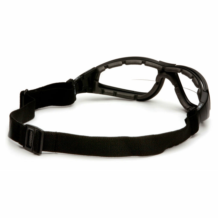 Pyramex GB4010STR25 XSG Reader - Clear +2.5 H2X Anti-Fog Reader Lens with Black Strap/Temples