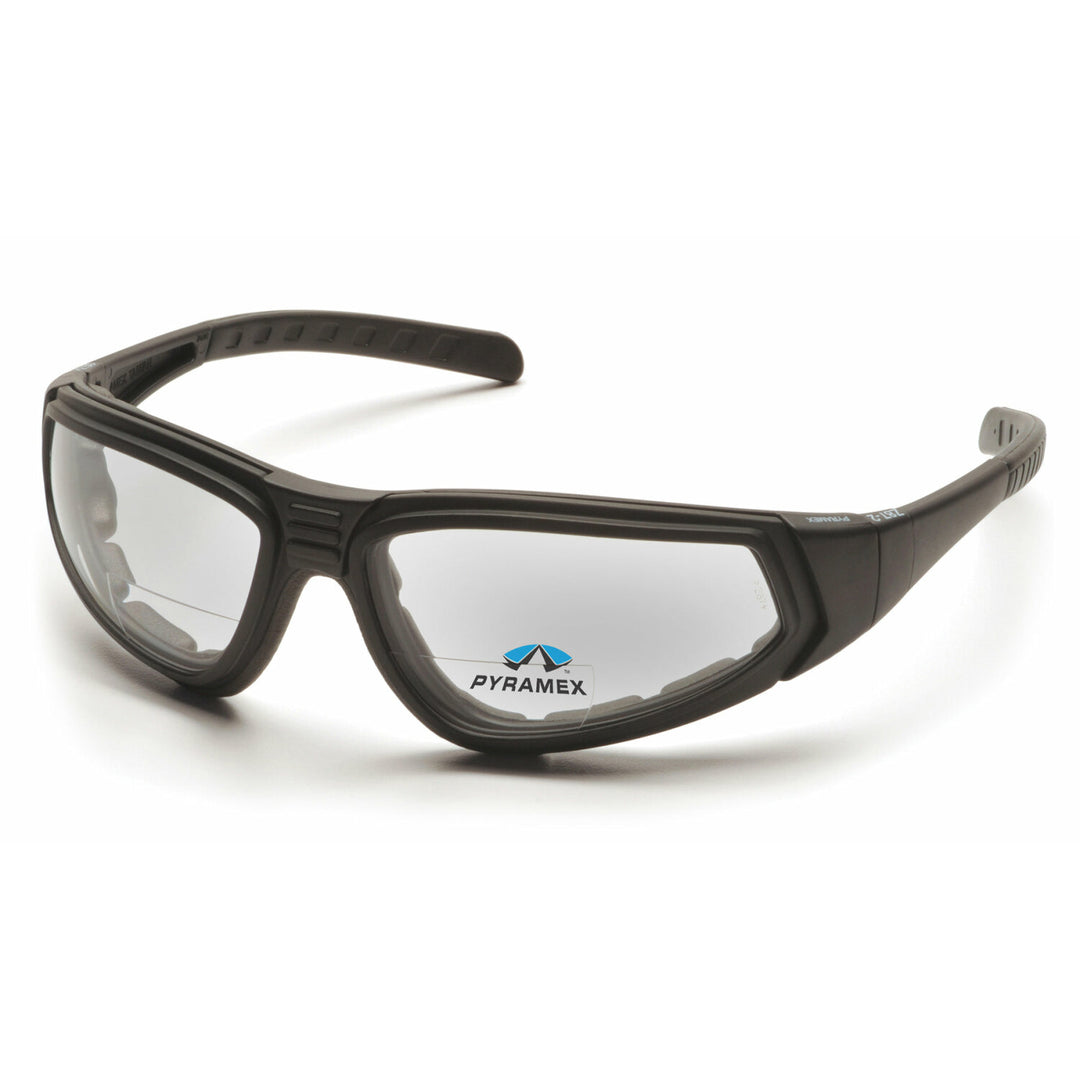 Pyramex GB4010STR15 XSG Reader - Clear +1.5 H2X Anti-Fog Reader Lens with Black Strap/Temples