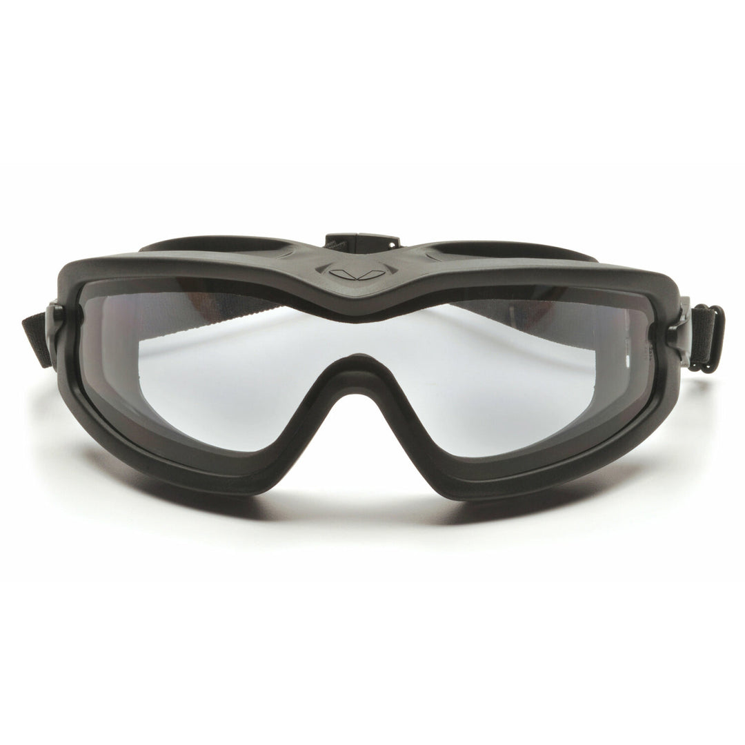 Pyramex GB6410SDT V2G Plus - Clear H2X Anti-Fog Dual Lens with Black Strap