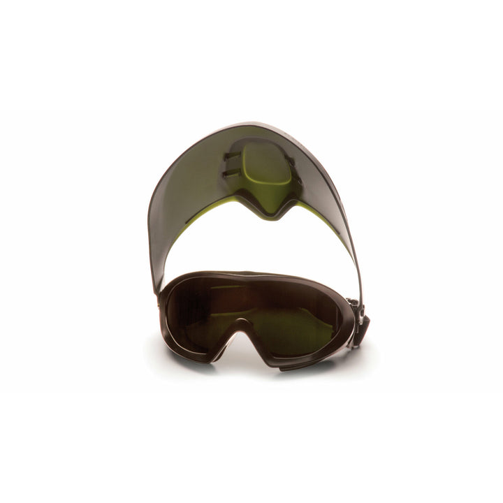 Pyramex GG504TSHIELDIR5 Capstone - Capstone Green Tinted Face shield with  Lens Goggle