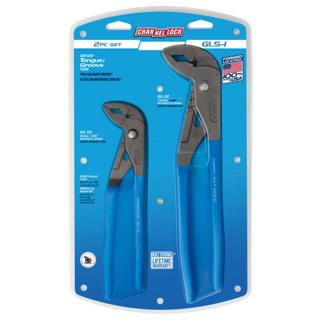 Channellock GLS-1 2Pc GripLock Plier Set