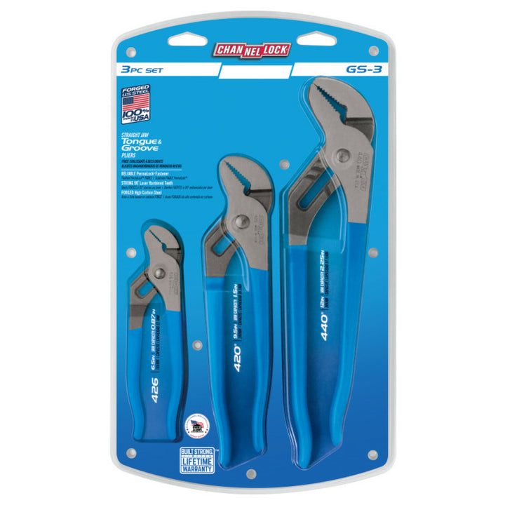 Channellock GS-3 3Pc Tongue & Groove Pliers Set