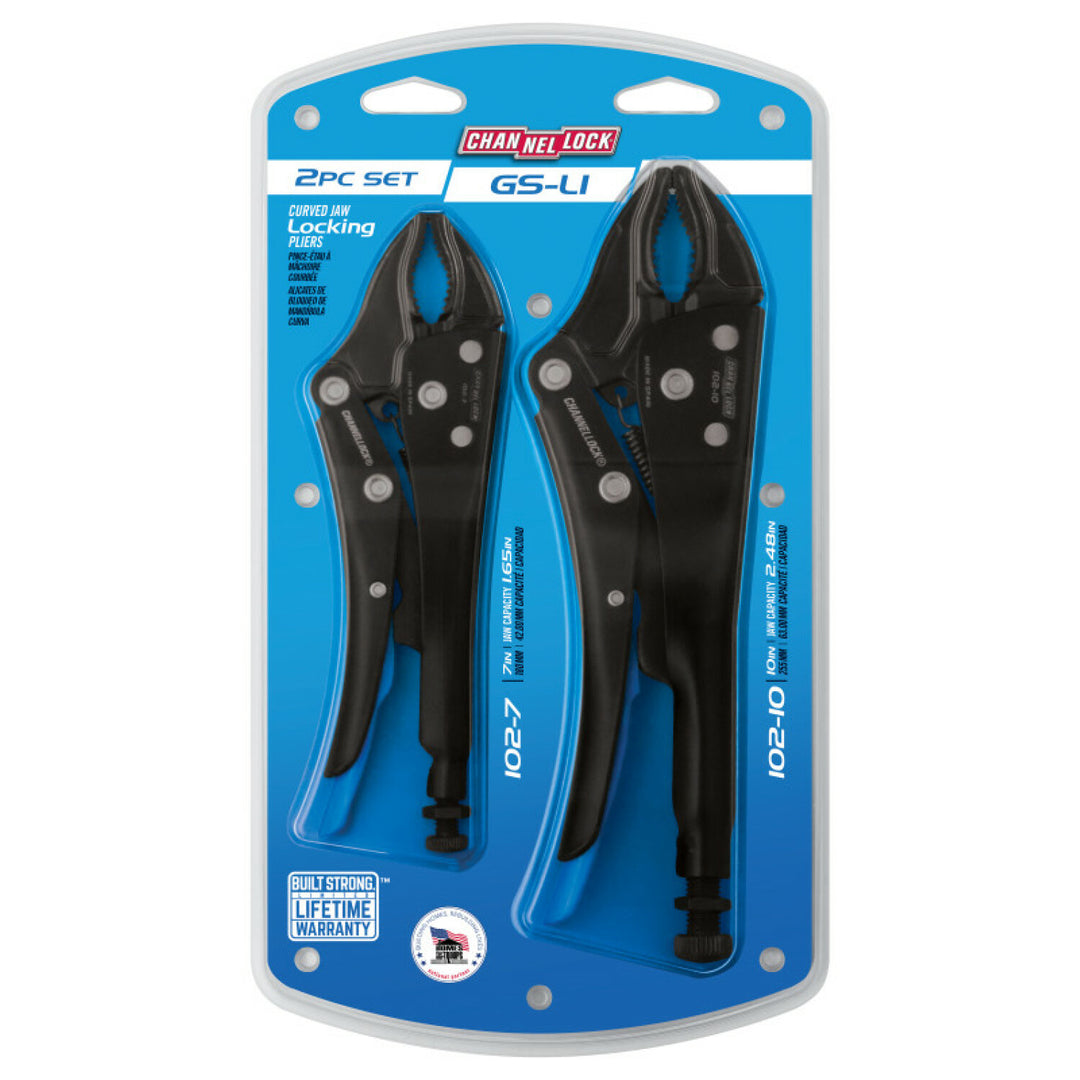Channellock GS-L1 2PC Curved Jaw Locking Pliers Set