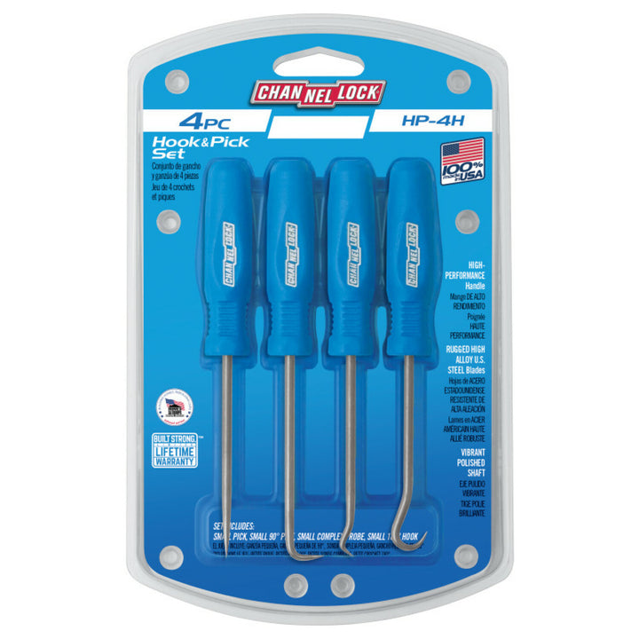 Channellock HP-4H 4PC Precision Hook & Pick Set