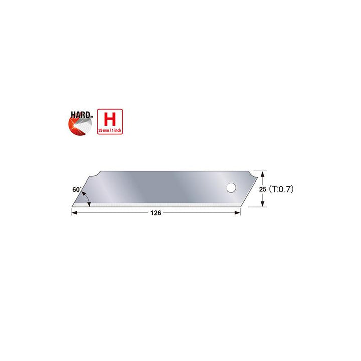 Tajima LCB-65S [H] SOLID Rock Hard Blade, non-segmented, 10-blade hard pack