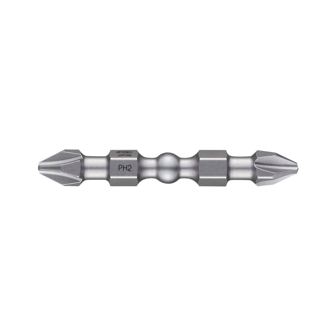 Vessel Tools IBDEPH250P2 IMPACT BALL Double-Ended Torsion Bit (PH2 x 50 mm, 2 pcs.)