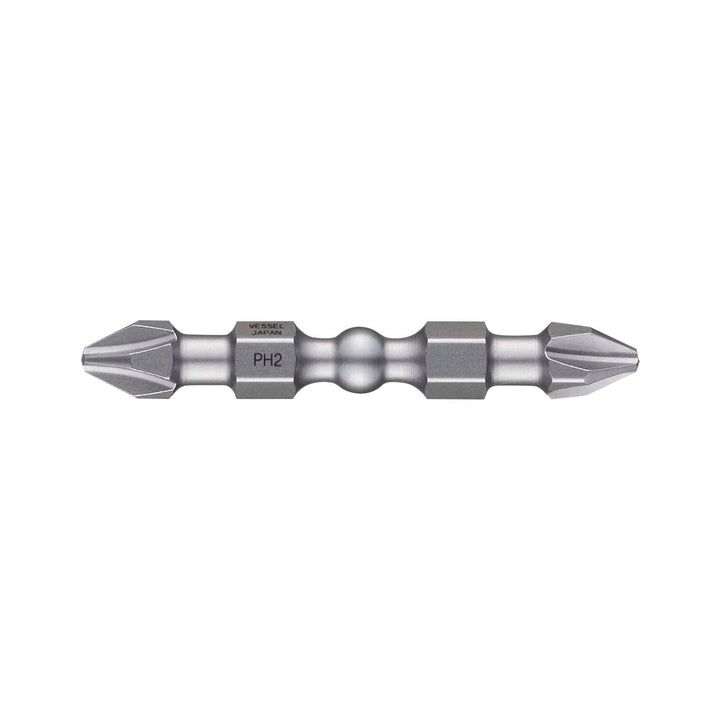 Vessel Tools IBDEPH250P2 IMPACT BALL Double-Ended Torsion Bit (PH2 x 50 mm, 2 pcs.)
