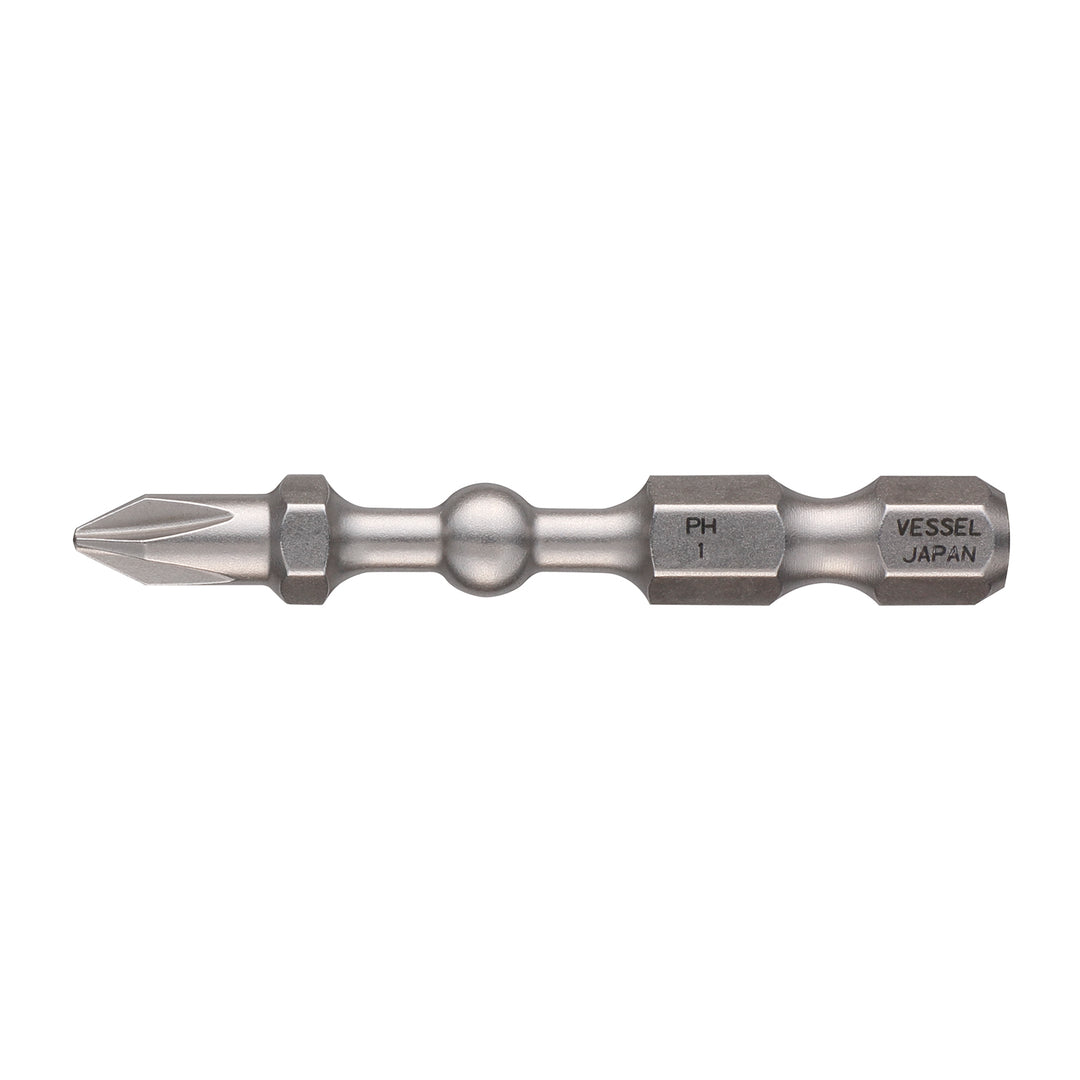 Vessel Tools IBPH150P2 IMPACT BALL Torsion Bit (PH1 x 50 mm, 2 pcs.)