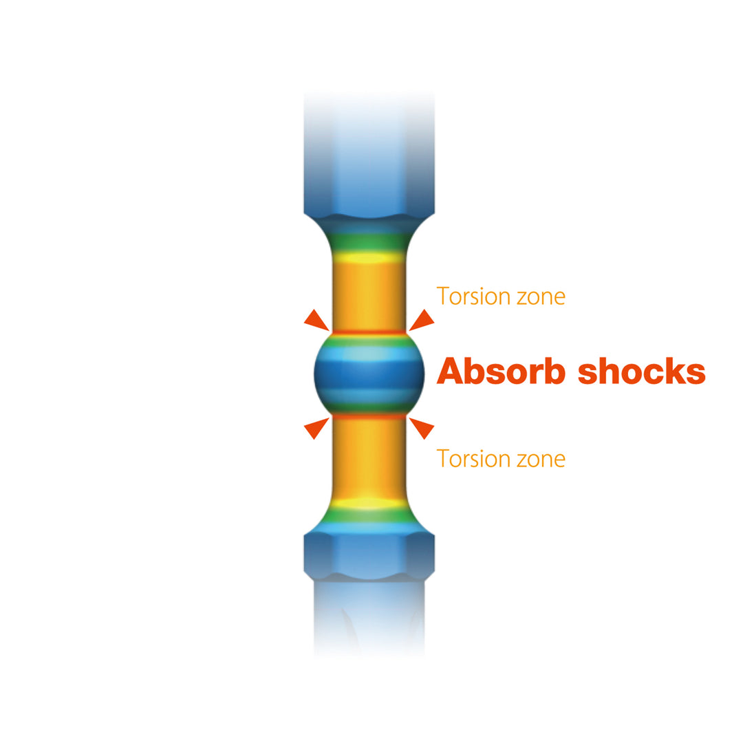 Vessel Tools IBTX2750P2 IMPACT BALL Torsion Bit (T27 x 50 mm, 2 pcs.)