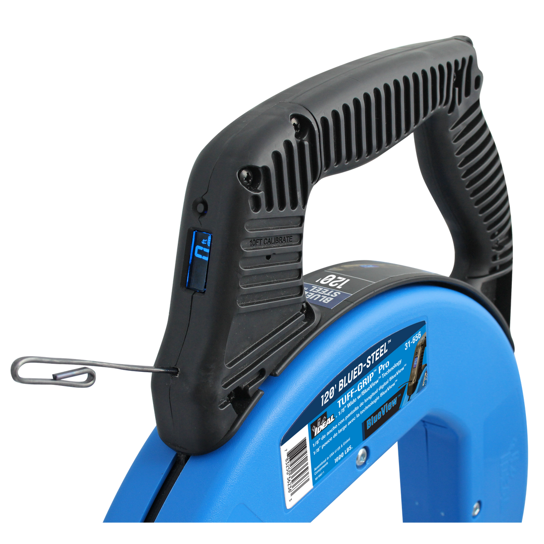 Ideal 31-656 BlueView Blued-Steel Digital Fish Tape, 120'