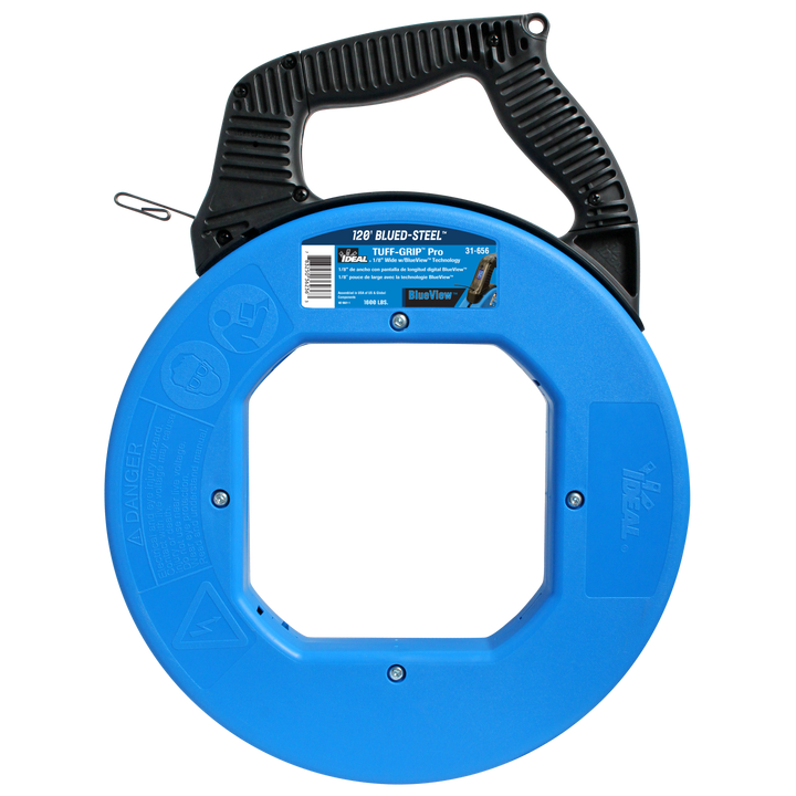 Ideal 31-656 BlueView Blued-Steel Digital Fish Tape, 120'