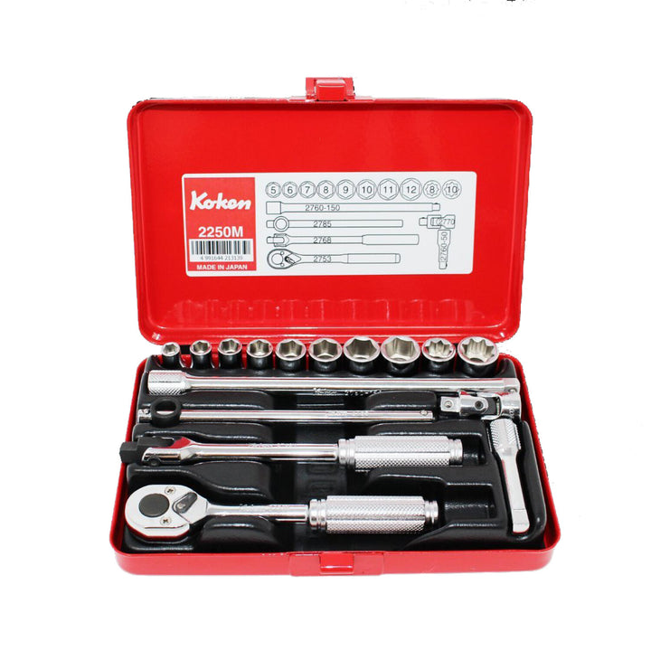 Ko-Ken 2250M Socket set 16 pieces 1/4 Sq. Drive
