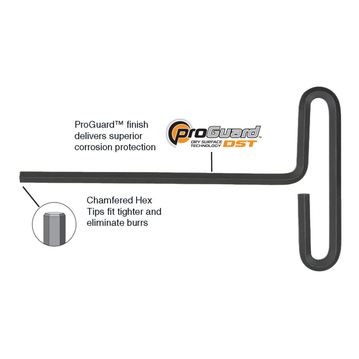 Bondhus 15548 Loop Hex T-Handle with ProGuard Finish 5 Piece Set