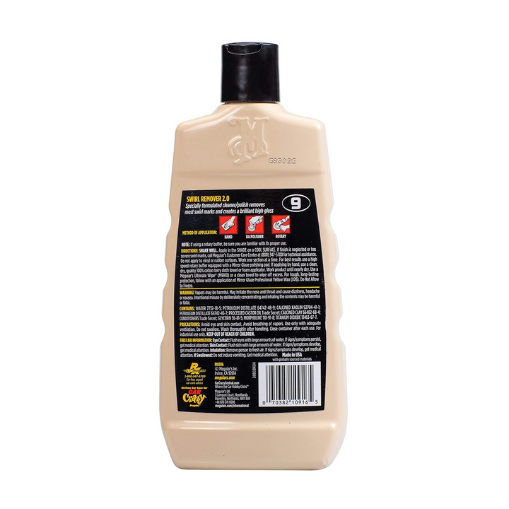 Meguiar's M0916 Mirror Glaze Swirl Remover, 16 .oz