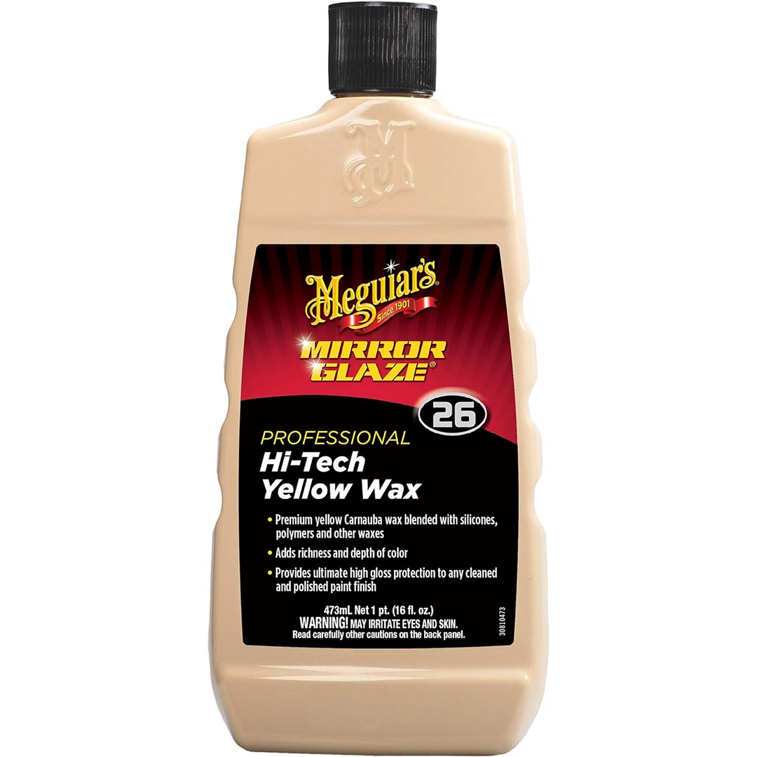 Meguiar's M2616 Mirror Glaze Hi-Tech Yellow Wax, 16 .oz, Liquid