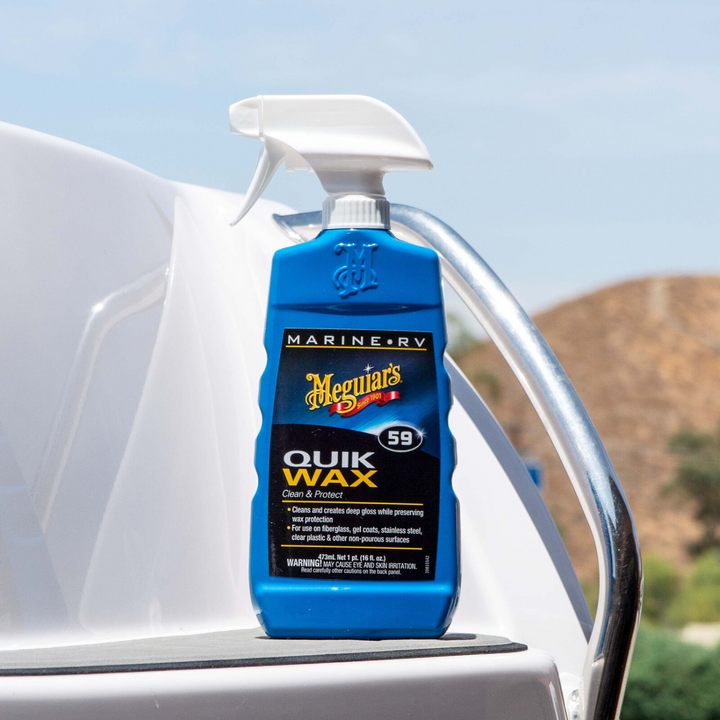 Meguiar's M5916 Marine/RV Quik Wax Clean & Protect Spray, 16 oz.