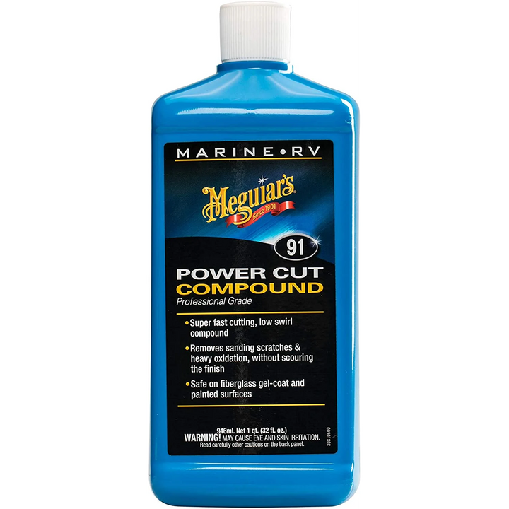 Meguiar's M9132 Marine/RV Professional Grade Power Cut Compound, 32 oz., Liquid