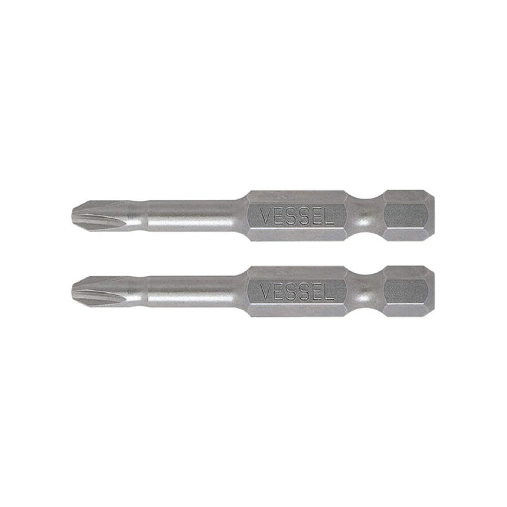Vessel Tools NTPH250P2 Neck Torsion Power Bits, PH2 x 50 mm, 2 Pc.