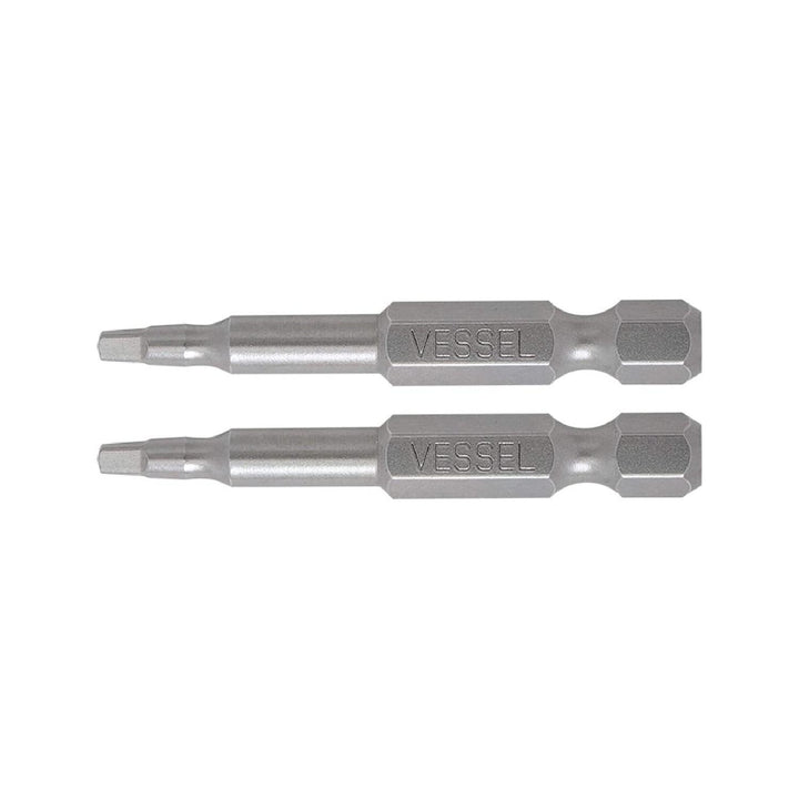 Vessel Tools NTSQ150P2 Neck Torsion Power Bits, SQ1 x 50 mm, 2 Pc.