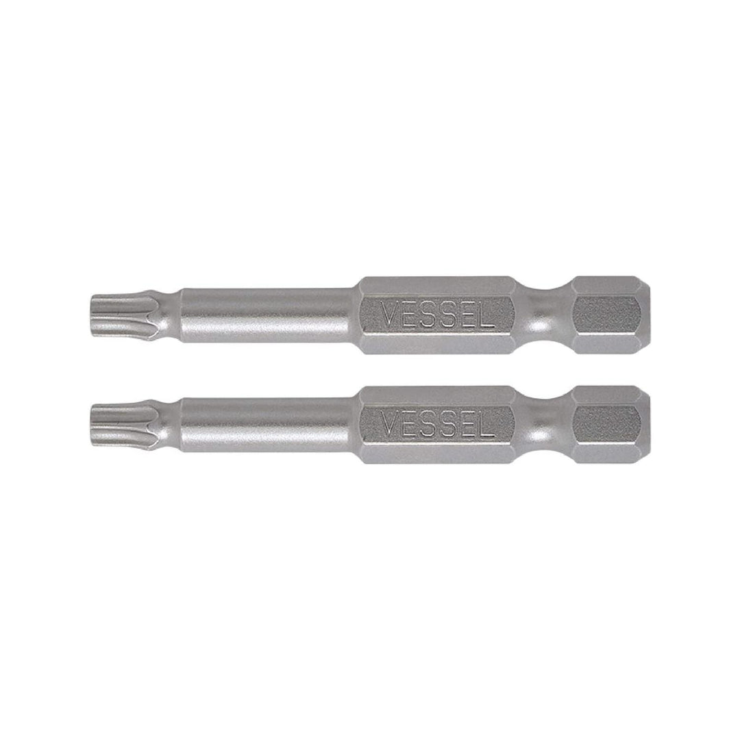 Vessel Tools NTTX2550P2 Neck Torsion Power Bits, T25 x 50 mm, 2 Pc.