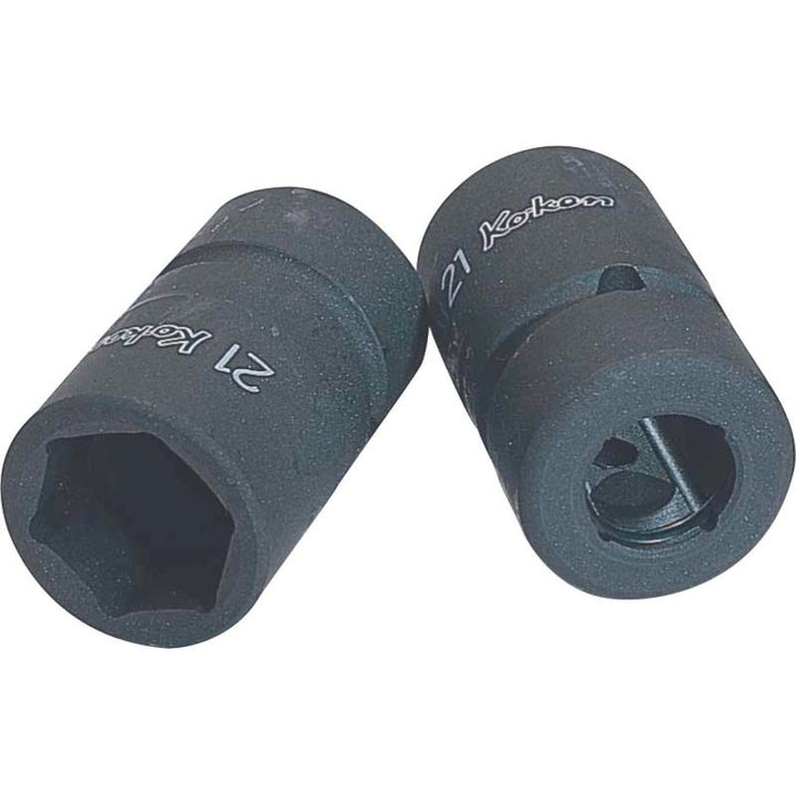 Ko-Ken NV14400-19 1/2 Inch Sq. Dr. Socket 19 mm 6 Point Length 54 mm Sleeve Drive