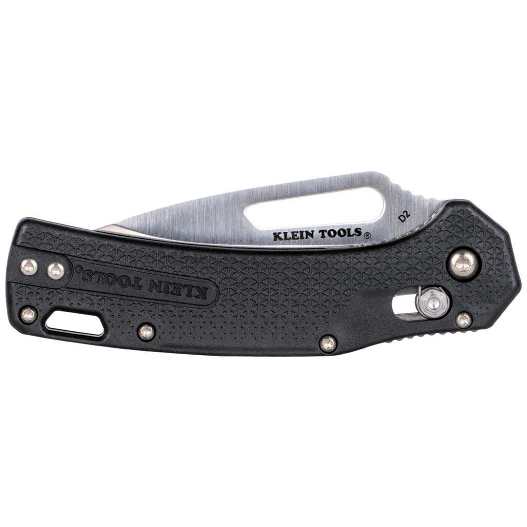 Klein Tools OGK000BKT Resurgence Hunting Pocket Knife, Black & Drop Point