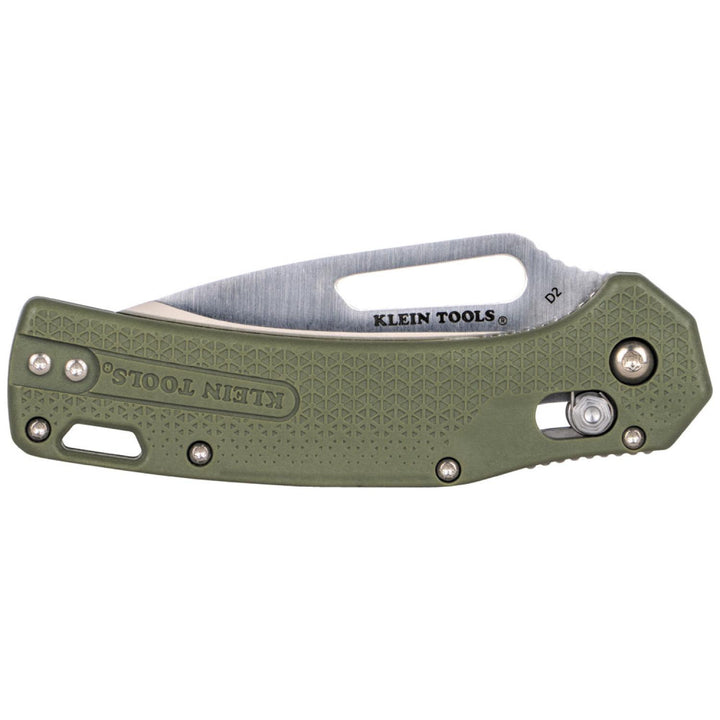 Klein Tools OGK000GNT Resurgence Hunting Pocket Knife, Green & Drop Point