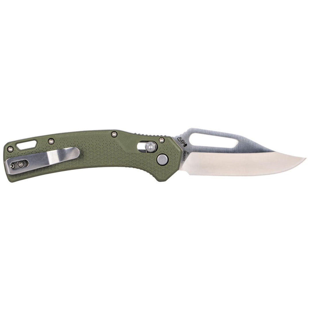 Klein Tools OGK002GNT Resurgence Hunting Pocket Knife, Green & Clip Point