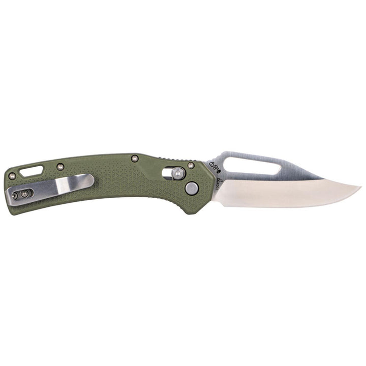 Klein Tools OGK002GNT Resurgence Hunting Pocket Knife, Green & Clip Point