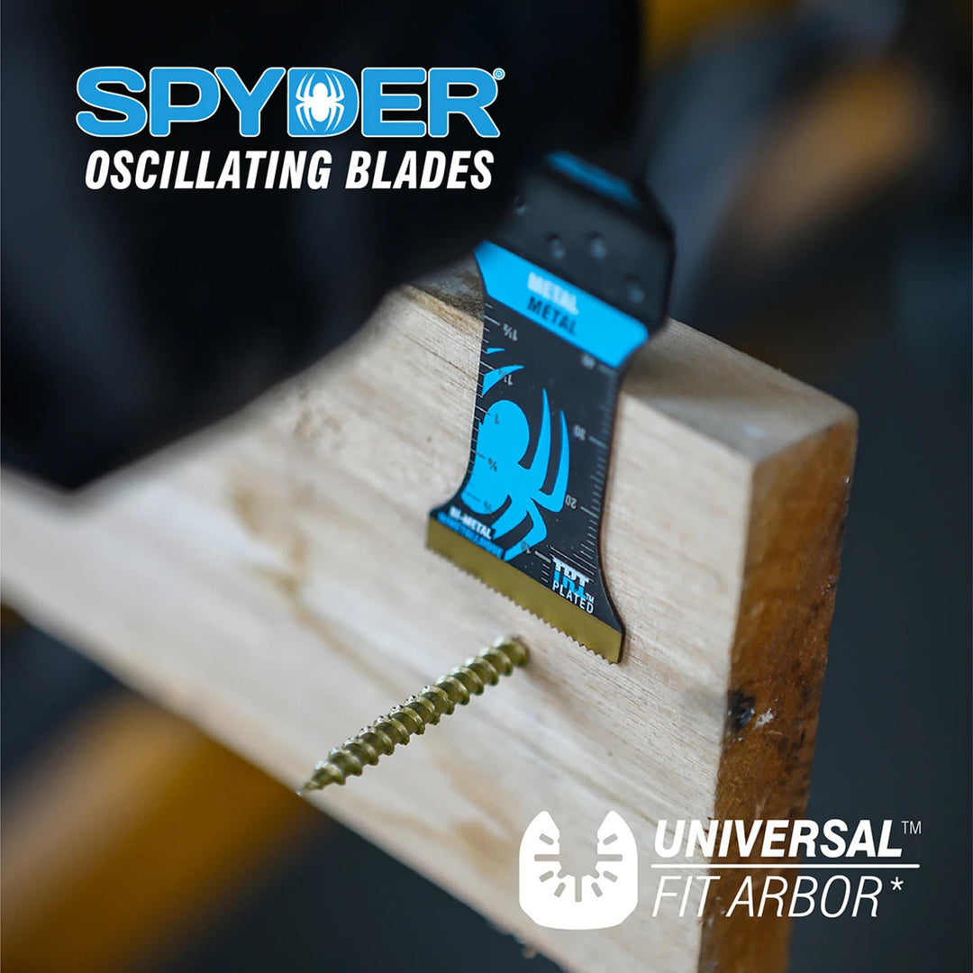 Spyder 70000 5-Piece Bi-Metal Wood And Metal Cutting Oscillating Tool Blade (1-3/4, 2-1/2, and 1-3/8-Inch)
