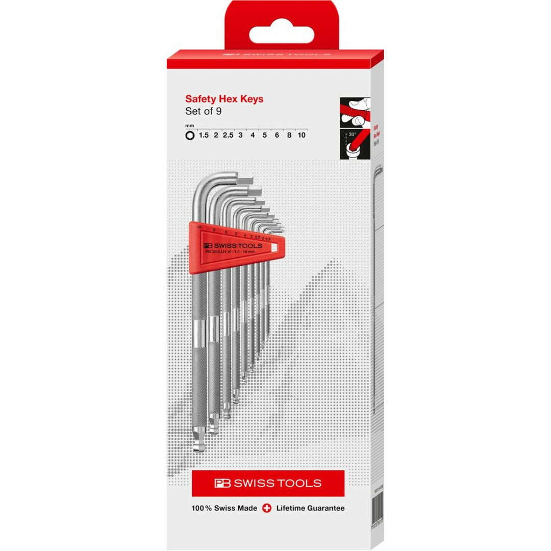 PB Swiss Tools PB 3212.LH-10 CBB Safety Hex Key L-Wrench Set In A Holder