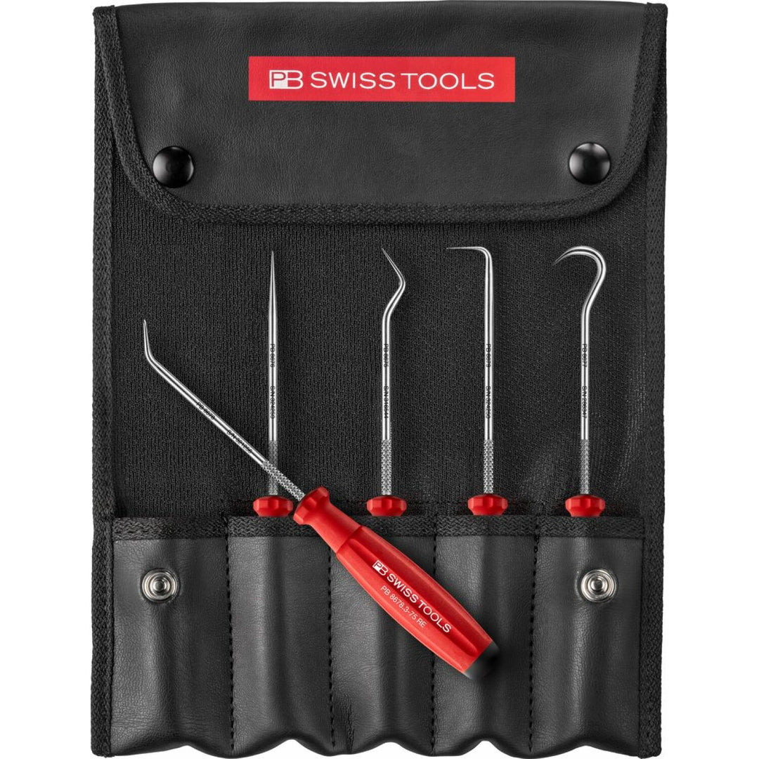 PB Swiss Tools PB 8685.Set PickTool, SwissGrip Handle, 5-Piece Set In Roll-Up Case
