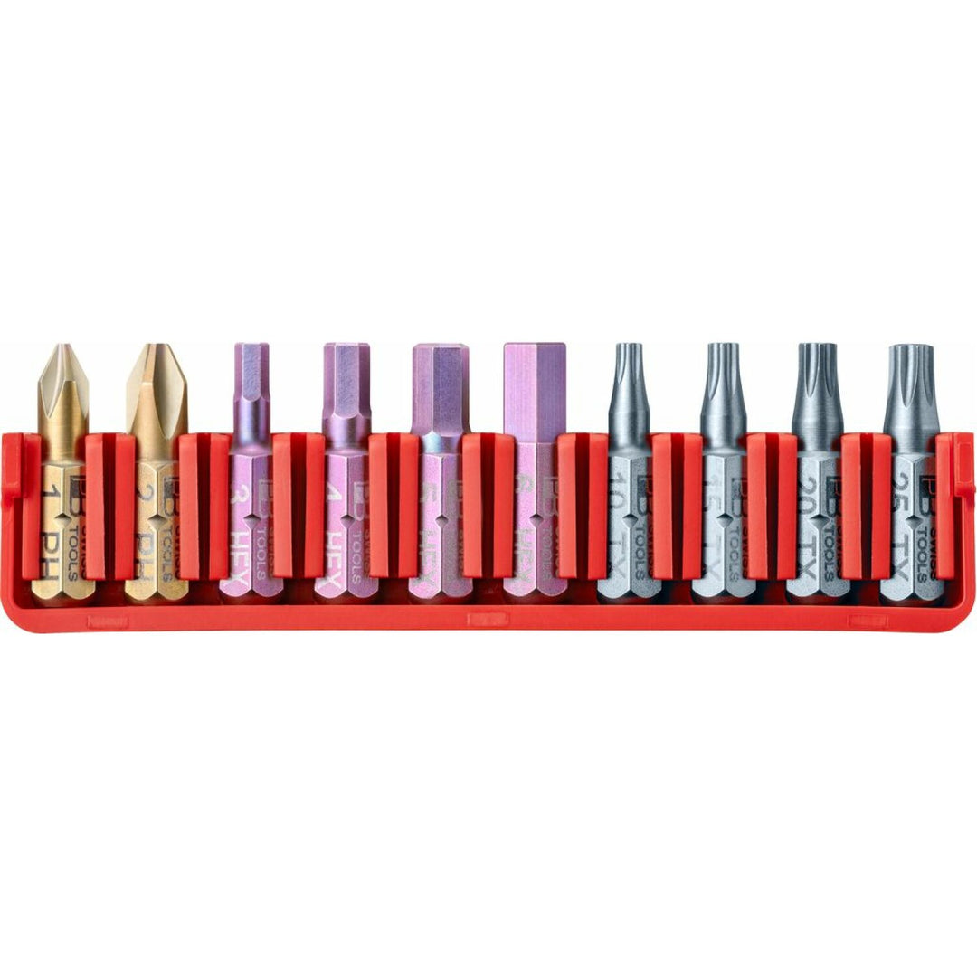 PB Swiss Tools PB C6.700 CN PrecisionBit 1/4", C6, Swith a Handy BitBlock 10 Pcs