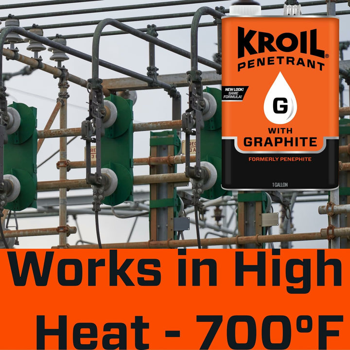 Kroil PH132 Original Penetrant Oil Aerosol with Graphite, 13 oz - For Small Gaps, Corroded Metal, Seized Parts