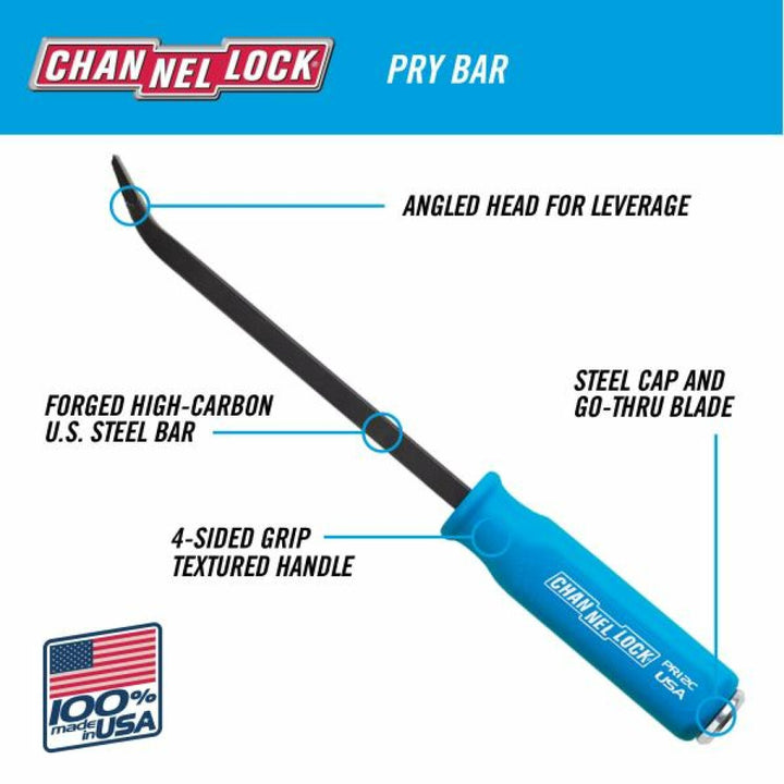 Channellock PRY-3C 3PC Professional Pry Bar Set w/ 12, 17, and 25-Inch