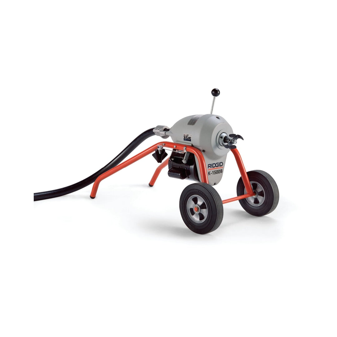 Ridgid 23707 K-1500B Machine with A-1 Mitt, A-12 Pin Key, and Rear Guide Hose, Plus: Seven Sections 11/4" (32 m) (C-14) Cable Total 105' (32 m), Two A-8 Cable Carriers