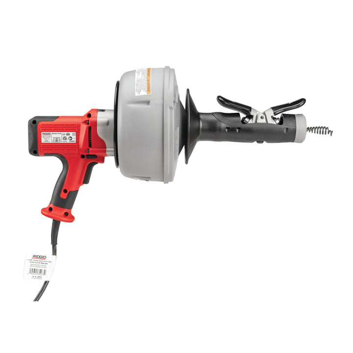 Ridgid 36058 K-45 Machine with: - C-1lC, 5/16" x 25' (8 mm x 7.6 m) Inner Core Cable with Inner Drum - C-6, 3/8" x 35' (10 mm x 10.7 m) Cable with Inner Drum - T-250