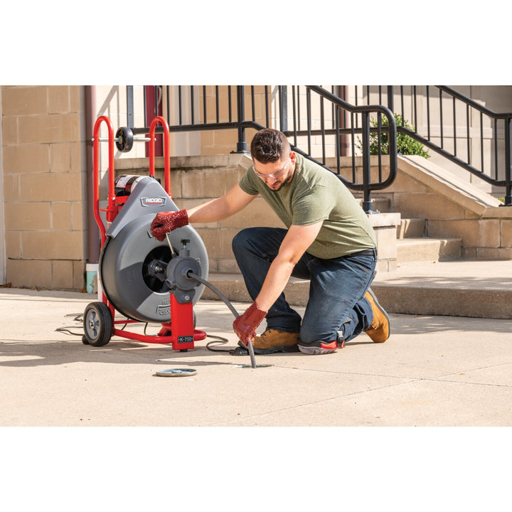 Ridgid 44212 Machine with One Pair of Gloves, w/C-100 AUTOFEED, Standard 3/4" (20 mm) Tool Set, and: C-100, 100' (30.5 mm) x 3/4" (20 mm) Cable