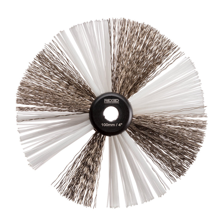 Ridgid 68983 4" (105mm) nylon/steel brush for 5/16" (8mm) cable with nylon and steel strings