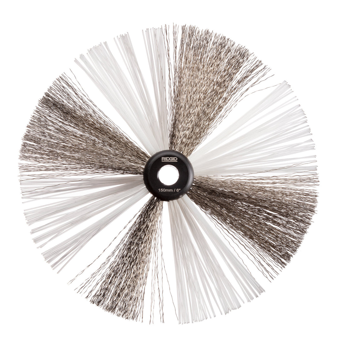 Ridgid 68998 6" (155mm) nylon/steel brush for 3/8" (10mm) cable with nylon and steel strings